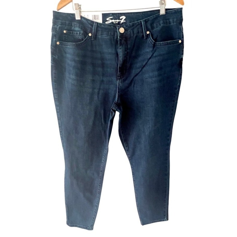 Seven7 Booty Shaper High Rise Legging Jeans Women 18 Dark Wash Portobello NWT
